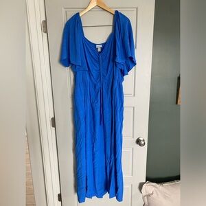 Blue flowy summer dress